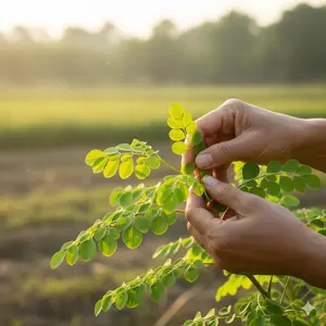 harvesting moringa