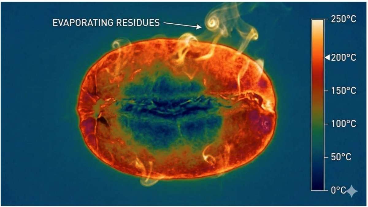 Thermal imaging of coffee bean roasting process