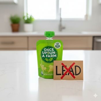 Once Upon a Farm Clean Label Review: Clean Label Project Purity Award seal confirming lead safety. Once Upon a Farm Clean Label Review: Clean Label Project Purity Award seal confirming lead safety.