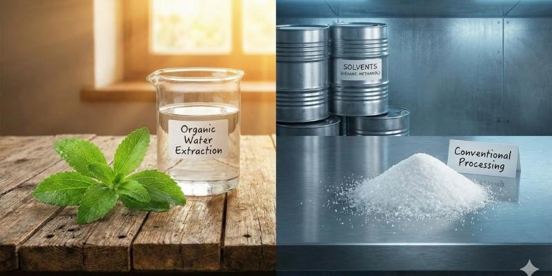 Comparison of organic water extraction versus conventional solvent processing for stevia safety during pregnancy.