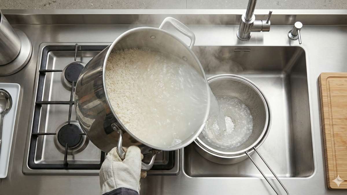 Proactive cooking technique: Draining water from rice boiled in a high-volume ratio to substantially reduce arsenic in rice by up to 73%. Proactive cooking technique: Draining water from rice boiled in a high-volume ratio to substantially reduce arsenic in rice by up to 73%.