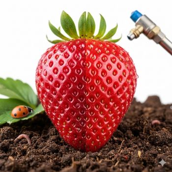Comparison of Organic Strawberries vs. Conventional highlighting the difference in pesticide load and cultivation. Comparison of Organic Strawberries vs. Conventional highlighting the difference in pesticide load and cultivation.