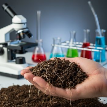 Organic soil and scientific equipment representing the PhD Scholar/Farmer expertise on Safest Organic Baby Food Brands Heavy Metals