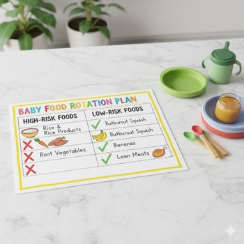 Comparative table for a parent's actionable checklist following the Happy Baby Organics Purity and Safety Review for minimizing heavy metal exposure.