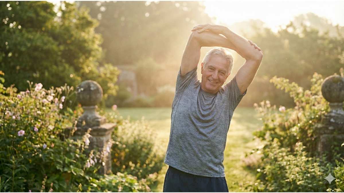 Man feeling energetic and healthy after using moringa supplements for digestion.