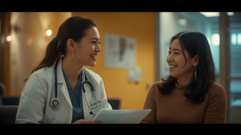 A woman feels confident and empowered after discussing moringa safety with her healthcare provider. A woman feels confident and empowered after discussing moringa safety with her healthcare provider.