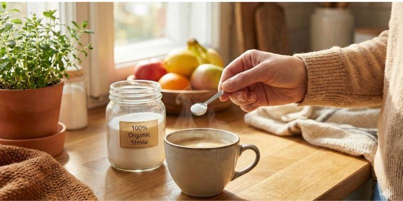 How to use pure organic stevia extract in coffee without bitterness.