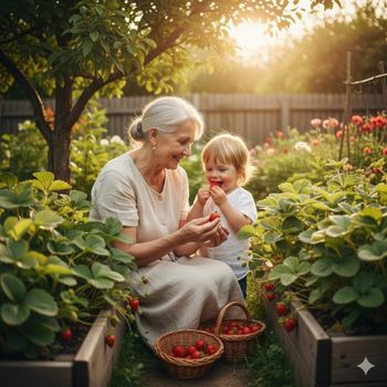 Family enjoying safe, healthy Organic Strawberries vs. Conventional for optimal heart health protection. Family enjoying safe, healthy Organic Strawberries vs. Conventional for optimal heart health protection.
