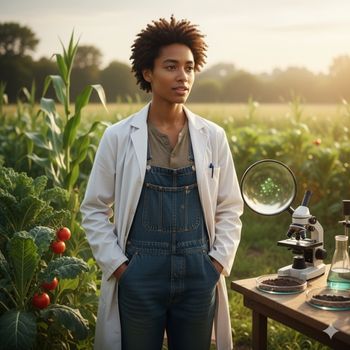 Farmer and scientist hybrid demonstrating why the Happy Baby Organics Purity and Safety Review shows the organic label does not prevent heavy metal soil absorption.