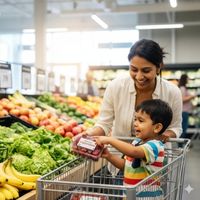 benefits of organic food Mom with Chid
